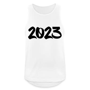 2023 - Men's Breathable Tank Top - white - Front - Nick (188cm)