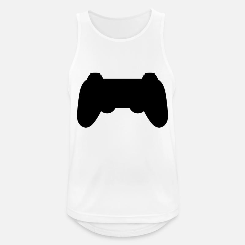 Silhouette Console Retro Controller - Men's Breathable Tank Top - white