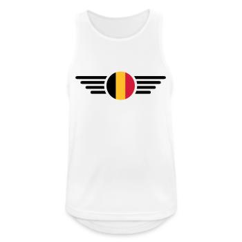 Belgium - Men's Breathable Tank Top - white - Front - Nick (188cm)
