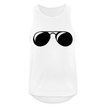 sunglasses - Men's Breathable Tank Top - white - Front - Nick (188cm)
