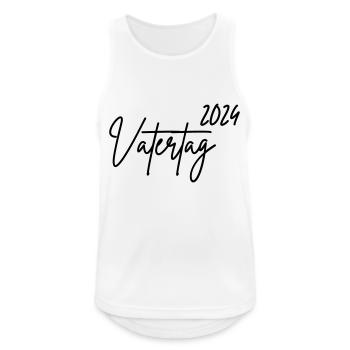 vatertag - Männer Tank Top atmungsaktiv - Weiß - Vorne - Nick (188cm)