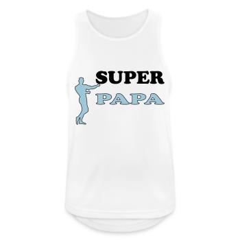 DAD - Men's Breathable Tank Top - white - Front - Nick (188cm)