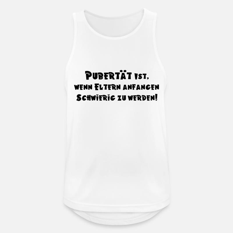 pubertaet_ist - Männer Tank Top atmungsaktiv - Weiß
