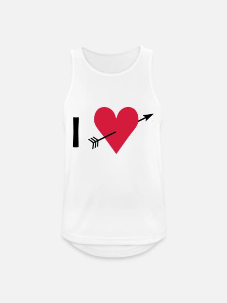 I ♥ / I love - Men's Breathable Tank Top - white