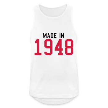 1948 - Männer Tank Top atmungsaktiv - Weiß - Vorne - Nick (188cm)