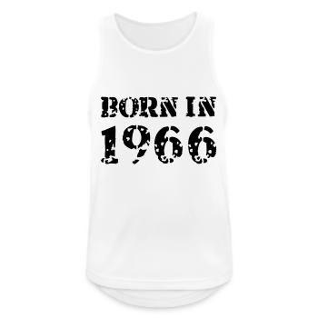 Born in 1966 - Men's Breathable Tank Top - white - Front - Nick (188cm)