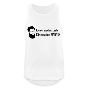 Kleider machen Leute Bärte machen Männer - Männer Tank Top atmungsaktiv - Weiß - Vorne - Nick (188cm)