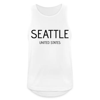 Seattle - Débardeur respirant Homme - blanc - Devant - Nick (188cm)