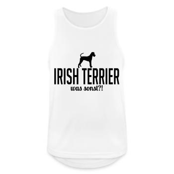 IRISH TERRIER was sonst - Männer Tank Top atmungsaktiv - Weiß - Vorne - Nick (188cm)