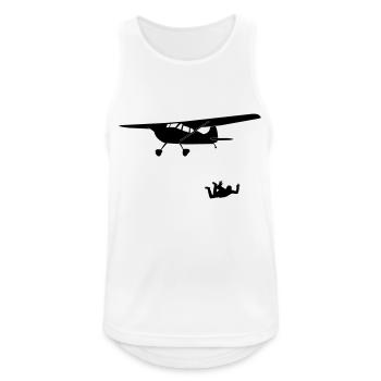 Paragliding Silhouette - Men's Breathable Tank Top - white - Front - Nick (188cm)