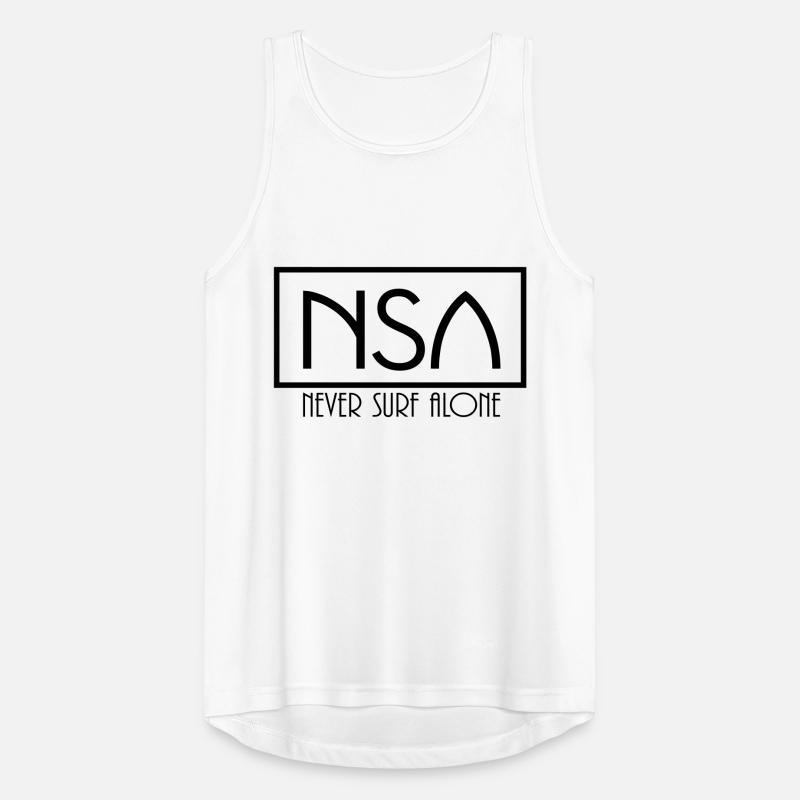 nsa never surf alone Débardeur respirant Homme