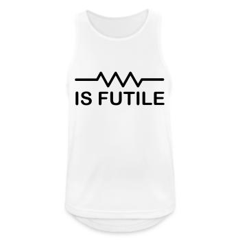 Resistance is Futile - Men's Breathable Tank Top - white - Front - Nick (188cm)