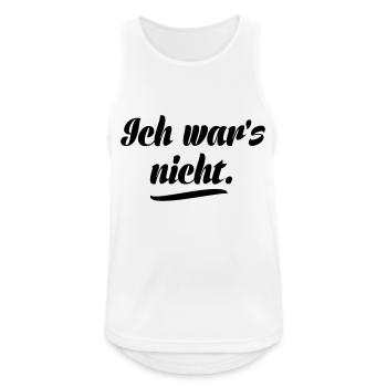 Ich war's nicht - Männer Tank Top atmungsaktiv - Weiß - Vorne - Nick (188cm)