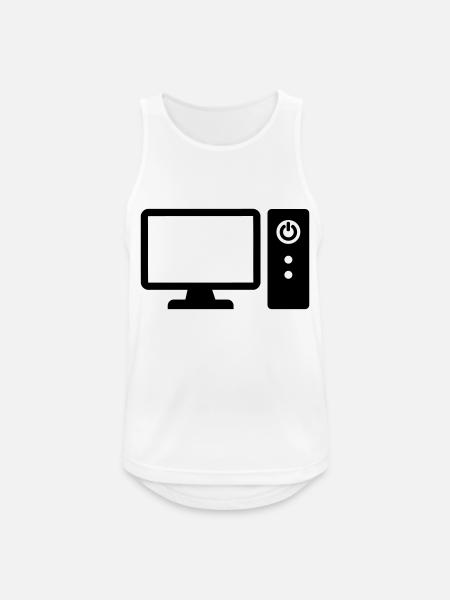 Computer - Männer Tank Top atmungsaktiv - Weiß