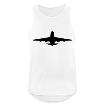 Verkehrsflugzeug, Flughafenpilot, Stewardess - Männer Tank Top atmungsaktiv - Weiß - Vorne - Nick (188cm)