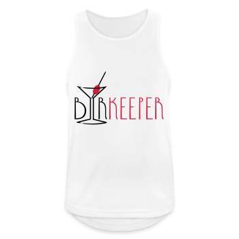 barkeeper (cocktail glass, 2c) - Männer Tank Top atmungsaktiv - Weiß - Vorne - Nick (188cm)