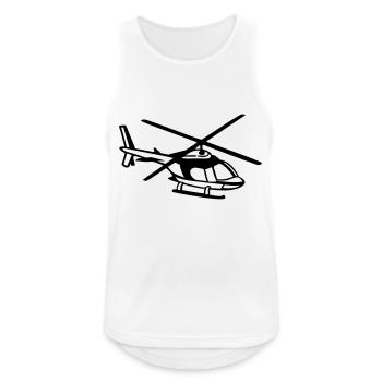 Hubschrauber - Männer Tank Top atmungsaktiv - Weiß - Vorne - Nick (188cm)