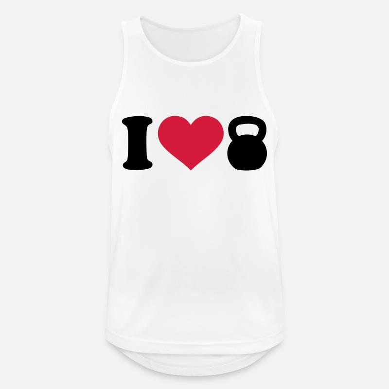 I love Kettlebell - Men's Breathable Tank Top - white