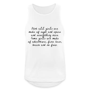 Not all Girls are made of sugar ... - Men's Breathable Tank Top - white - Front - Nick (188cm)