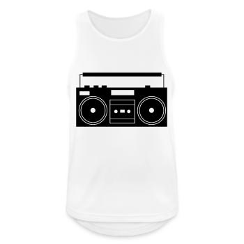 ghettoblaster_01 - Men's Breathable Tank Top - white - Front - Nick (188cm)