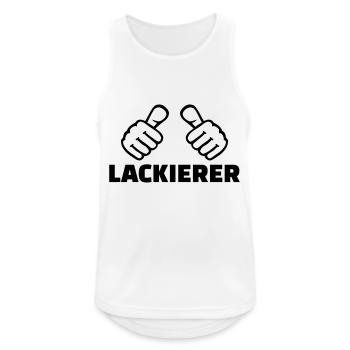 Lackierer - Männer Tank Top atmungsaktiv - Weiß - Vorne - Nick (188cm)
