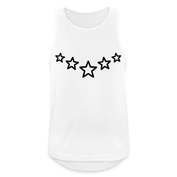 Star Decoration Series Line Sharp Star Outer Line - Men's Breathable Tank Top - white - Front - Nick (188cm)