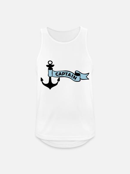anker_captain_02 - Débardeur respirant Homme - blanc