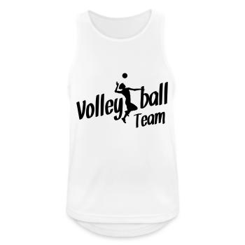 volleyball team - Männer Tank Top atmungsaktiv - Weiß - Vorne - Nick (188cm)