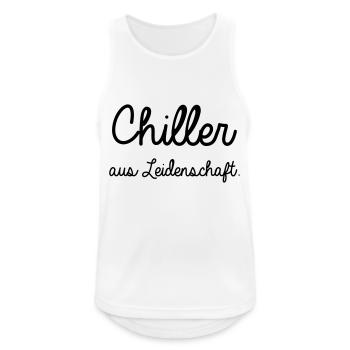 chiller - Männer Tank Top atmungsaktiv - Weiß - Vorne - Nick (188cm)