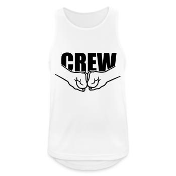 Faustschlag Crew Team - Männer Tank Top atmungsaktiv - Weiß - Vorne - Nick (188cm)