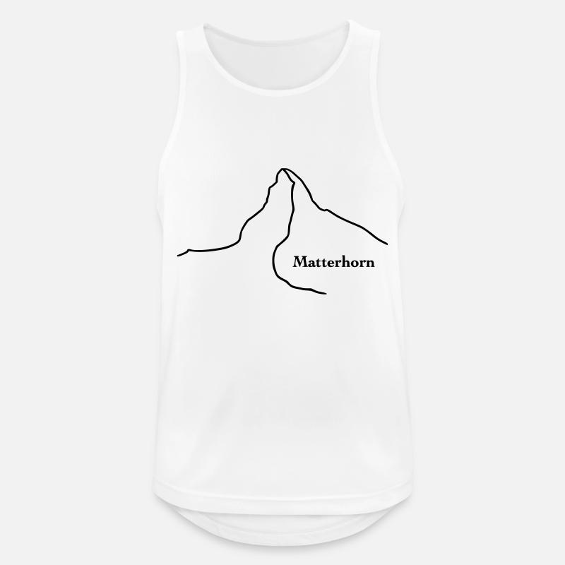 Matterhorn mit Text - Männer Tank Top atmungsaktiv - Weiß