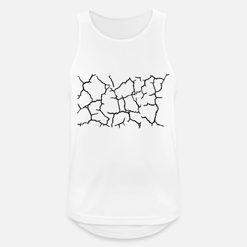 Boden Risse Muster Textur - Männer Tank Top atmungsaktiv - Weiß