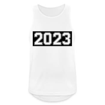 2023 - Men's Breathable Tank Top - white - Front - Nick (188cm)