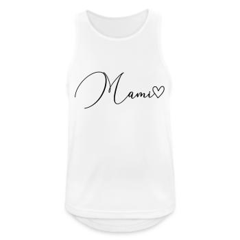 Mami Schrift - Männer Tank Top atmungsaktiv - Weiß - Vorne - Nick (188cm)
