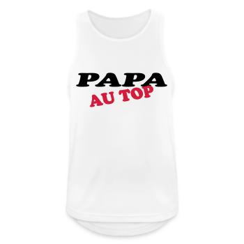 DAD AT THE TOP - Men's Breathable Tank Top - white - Front - Nick (188cm)