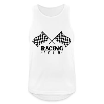 Racing Flag Team - Men's Breathable Tank Top - white - Front - Nick (188cm)