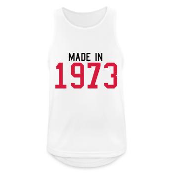 1973 - Männer Tank Top atmungsaktiv - Weiß - Vorne - Nick (188cm)