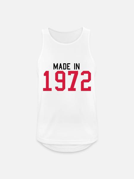 1972 - Männer Tank Top atmungsaktiv - Weiß