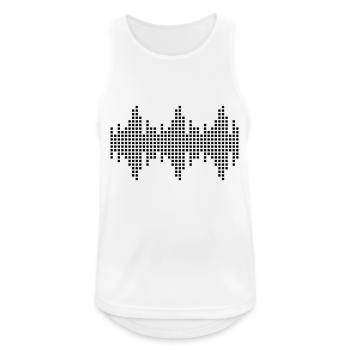 digital Wellenform Frequenz Gitter Matrix Musik - Männer Tank Top atmungsaktiv - Weiß - Vorne - Nick (188cm)