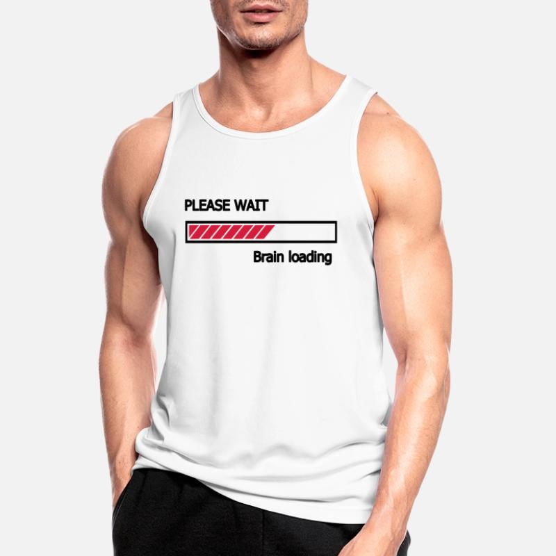 Please wait Brain loading progress bar Loading Bar Men's Breathable Tank Top