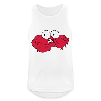 Krabbe - Männer Tank Top atmungsaktiv - Weiß - Vorne - Nick (188cm)