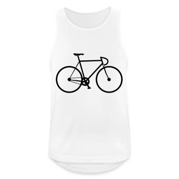 Fahrrad - Männer Tank Top atmungsaktiv - Weiß - Vorne - Nick (188cm)