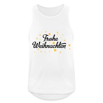 Frohe Weihnachten - Männer Tank Top atmungsaktiv - Weiß - Vorne - Nick (188cm)