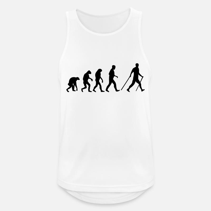 nordic walking evolution - Men's Breathable Tank Top - white