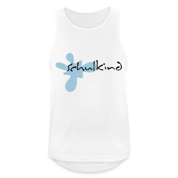 schulkind - Männer Tank Top atmungsaktiv - Weiß - Vorne - Nick (188cm)