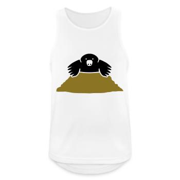 Maulwurf - Männer Tank Top atmungsaktiv - Weiß - Vorne - Nick (188cm)