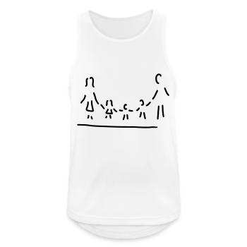 familie mutter vater drei kinder - Männer Tank Top atmungsaktiv - Weiß - Vorne - Nick (188cm)