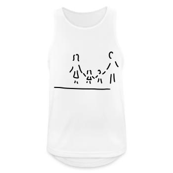 familie mutter vater kinder - Männer Tank Top atmungsaktiv - Weiß - Vorne - Nick (188cm)