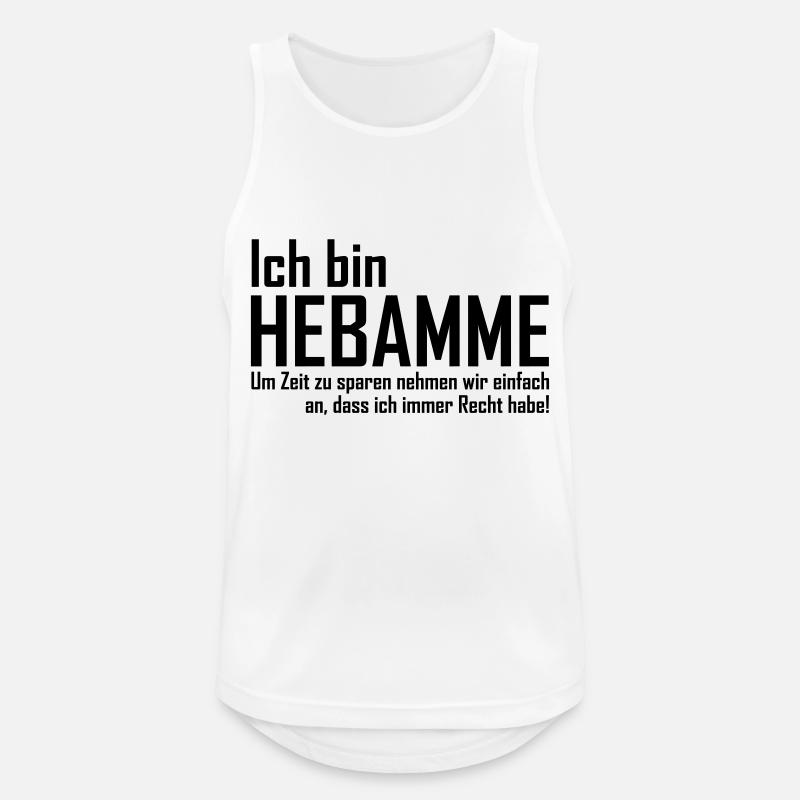 ich bin hebamme - Männer Tank Top atmungsaktiv - Weiß