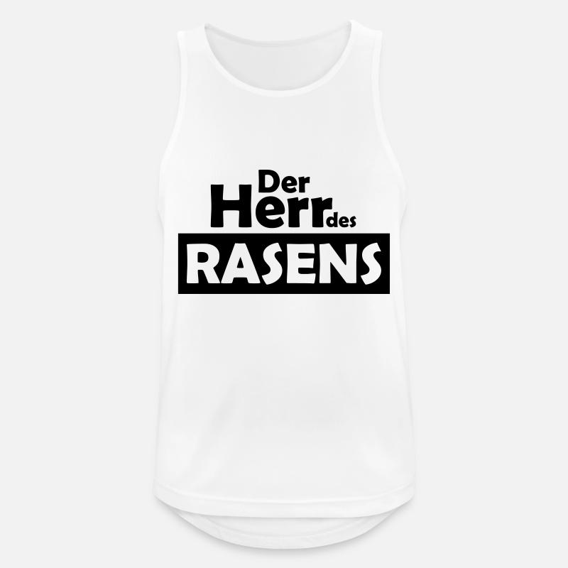 der herr des rasens - Männer Tank Top atmungsaktiv - Weiß